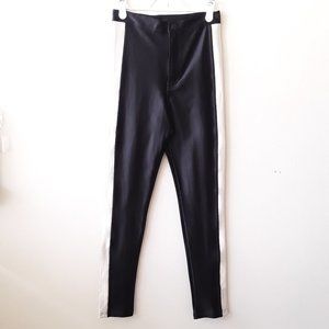 Vintage black white high waisted skinny pants